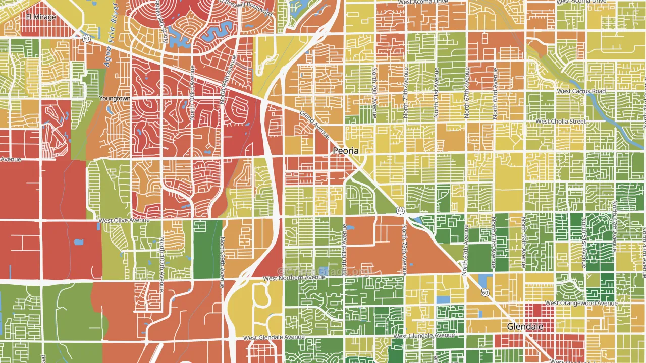 85345, AZ Map of Drug-Related Crime Rates