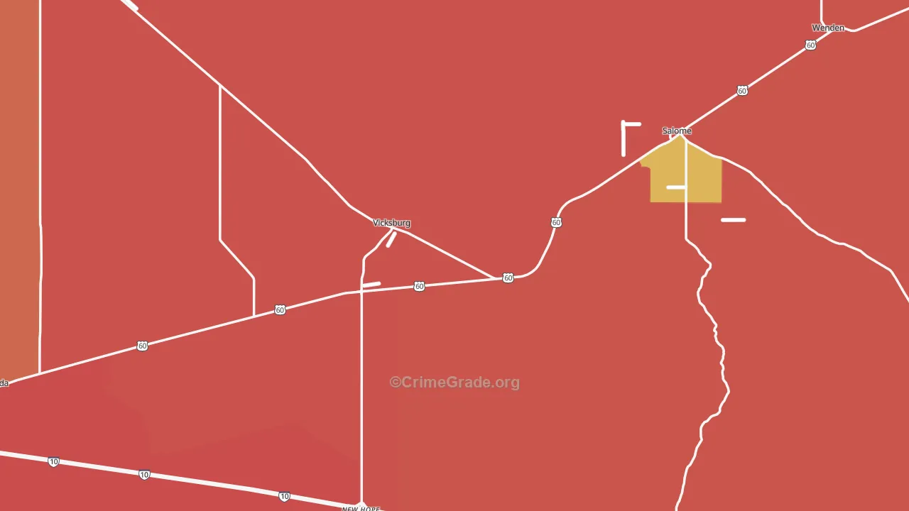 85348, AZ Map of Drug-Related Crime Rates