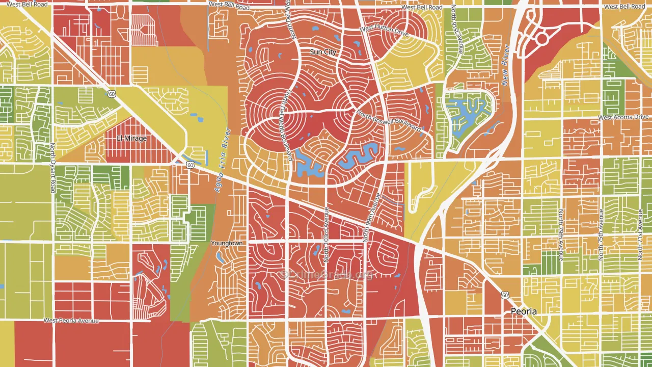 85351, AZ Map of Drug-Related Crime Rates