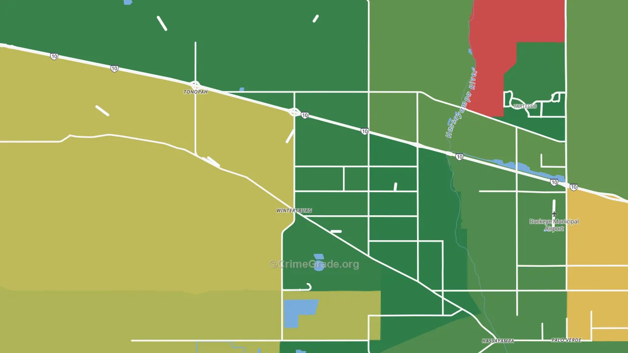 85354, AZ Map of Drug-Related Crime Rates