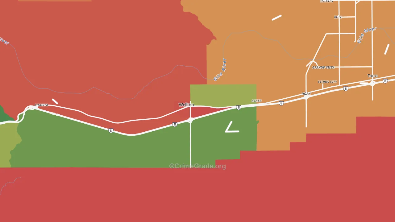 85356, AZ Map of Drug-Related Crime Rates