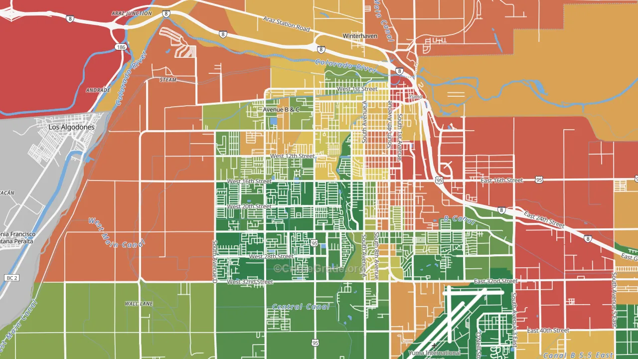 85364, AZ Map of Drug-Related Crime Rates