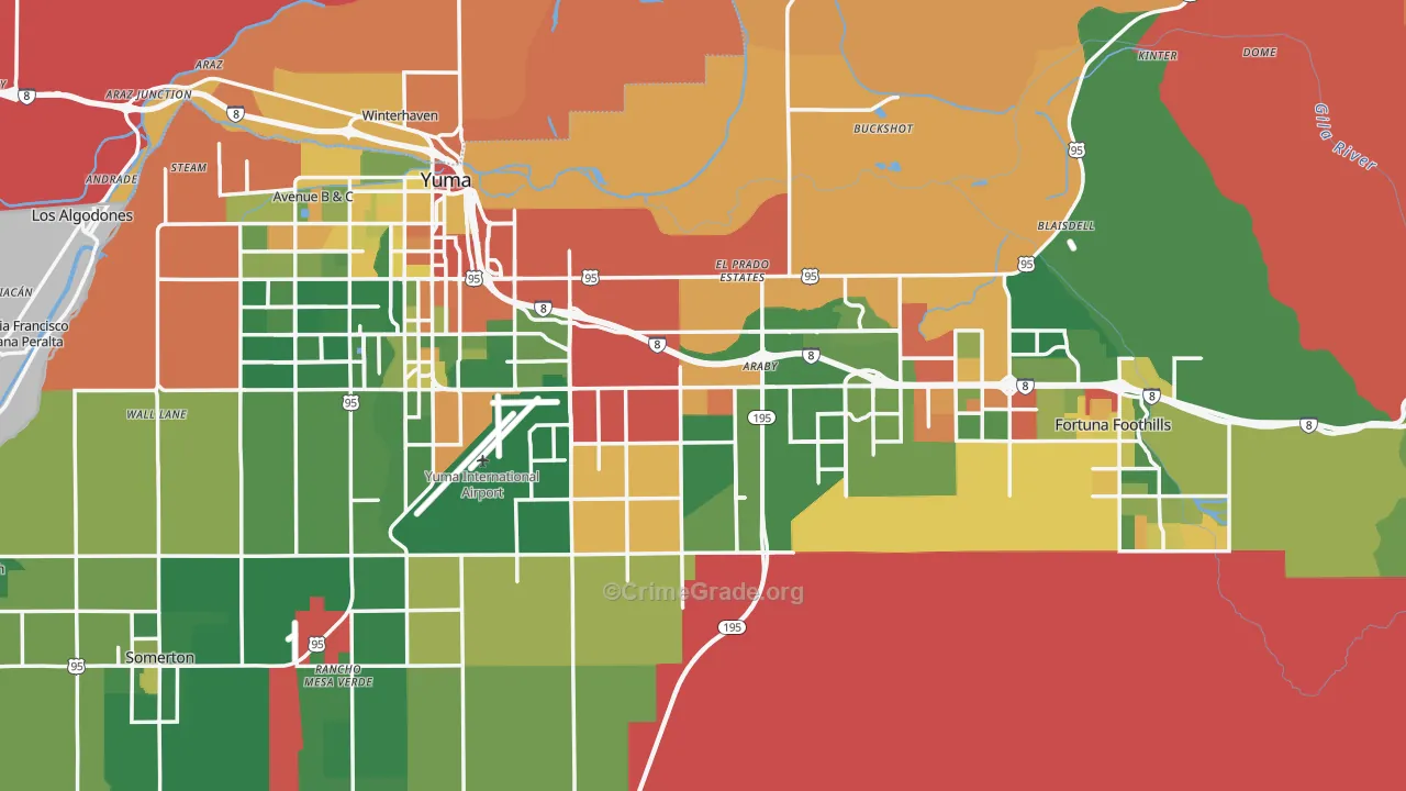 85365, AZ Map of Drug-Related Crime Rates