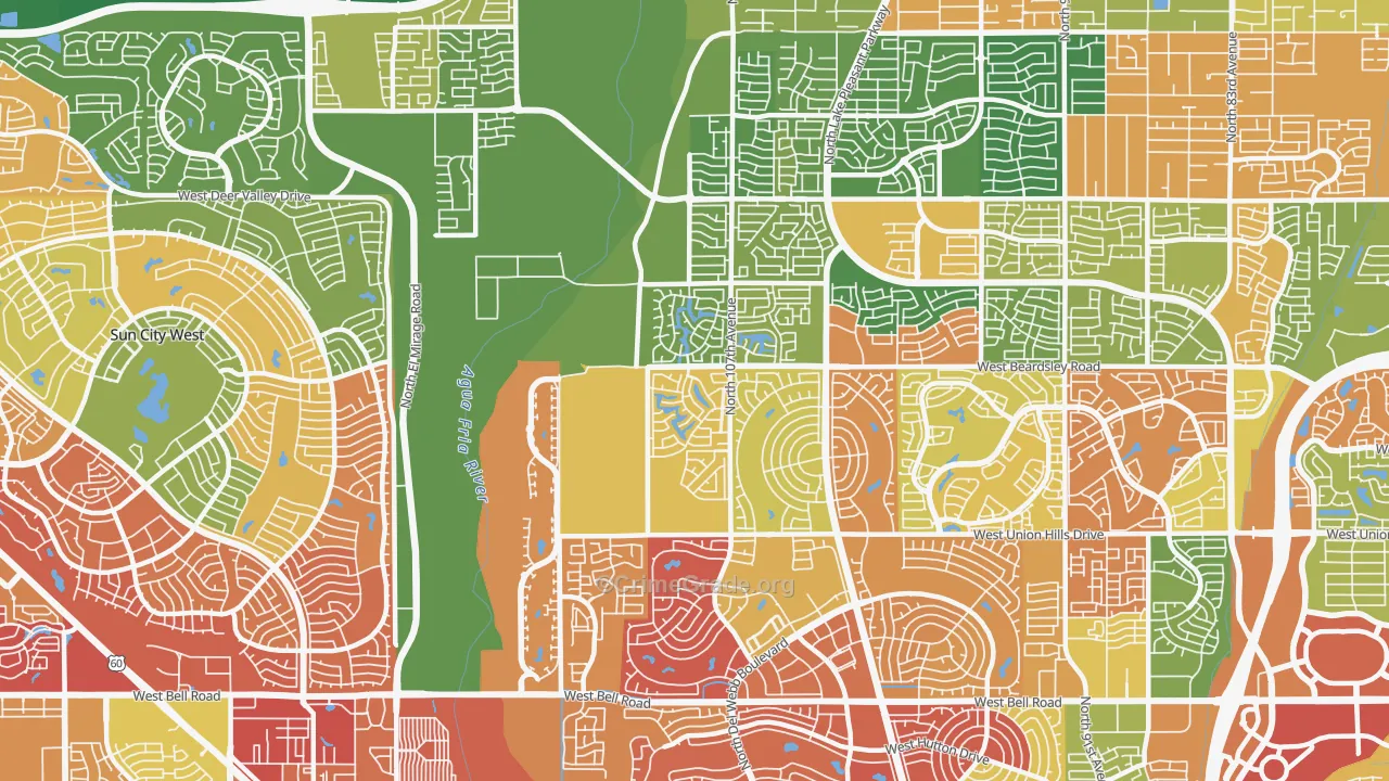 85373, AZ Map of Drug-Related Crime Rates