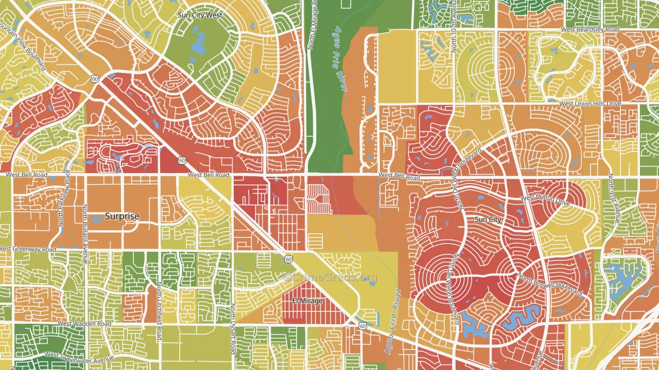 85378, AZ Map of Drug-Related Crime Rates