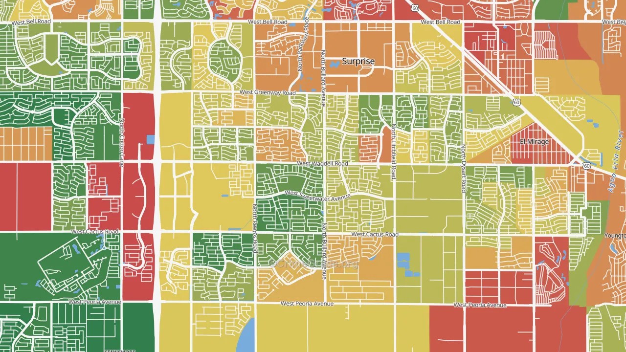 85379, AZ Map of Drug-Related Crime Rates