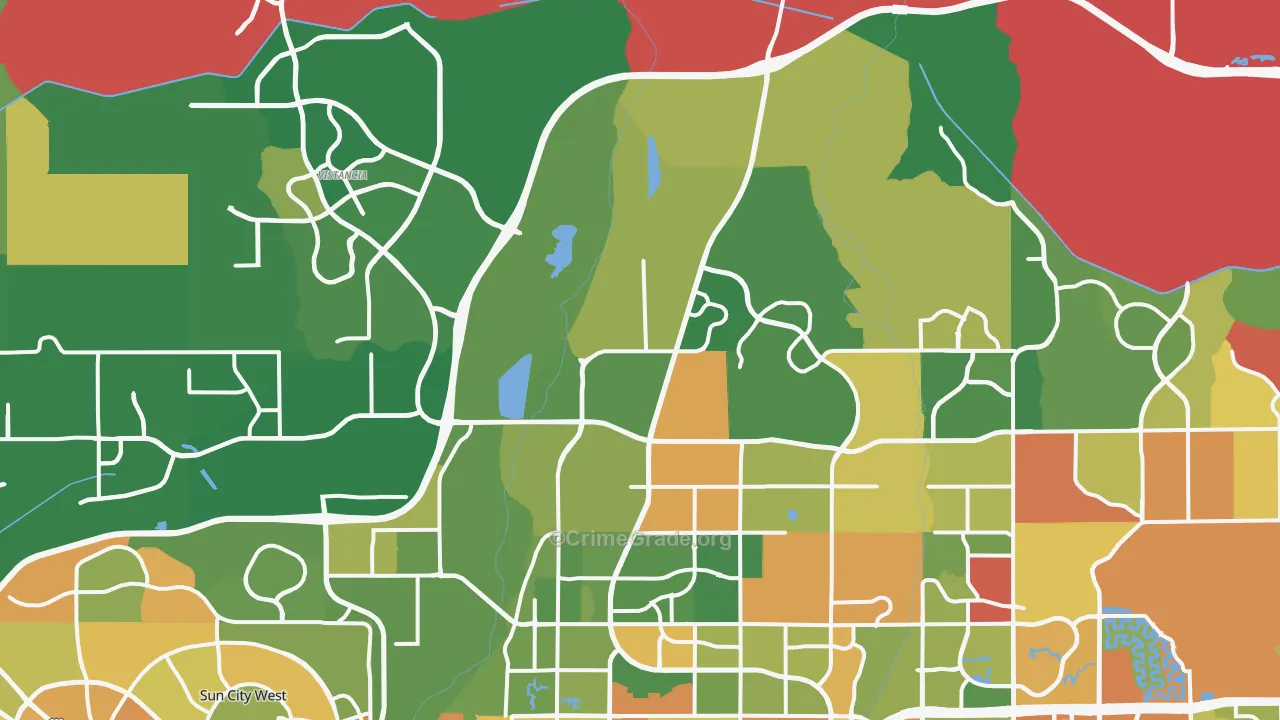 85383, AZ Map of Drug-Related Crime Rates