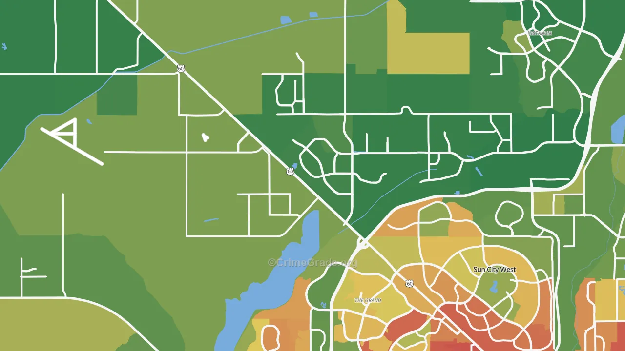 85387, AZ Map of Drug-Related Crime Rates