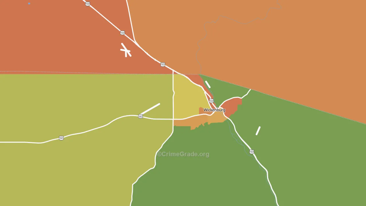 85390, AZ Map of Drug-Related Crime Rates