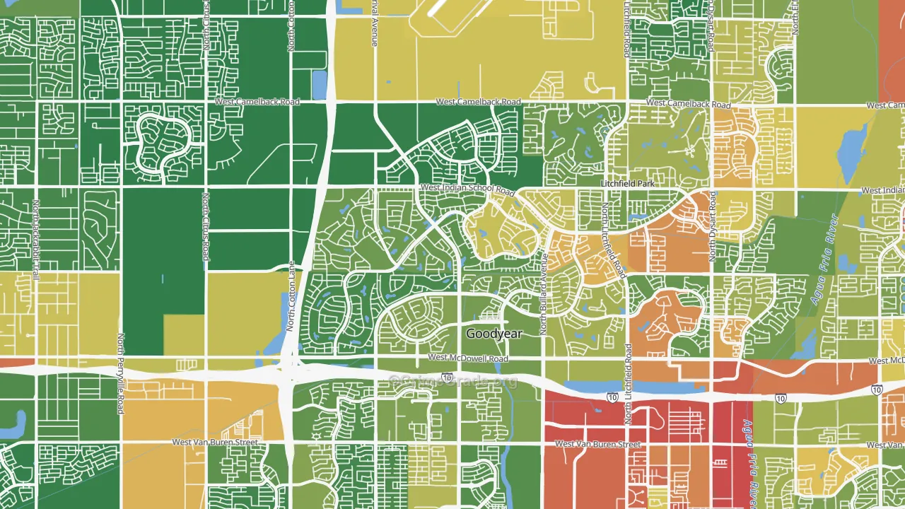 85395, AZ Map of Drug-Related Crime Rates