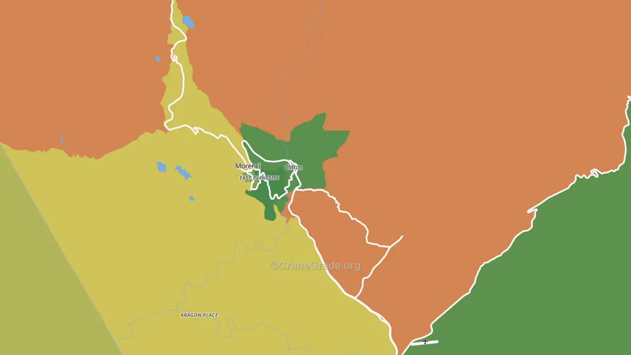 85533, AZ Map of Drug-Related Crime Rates