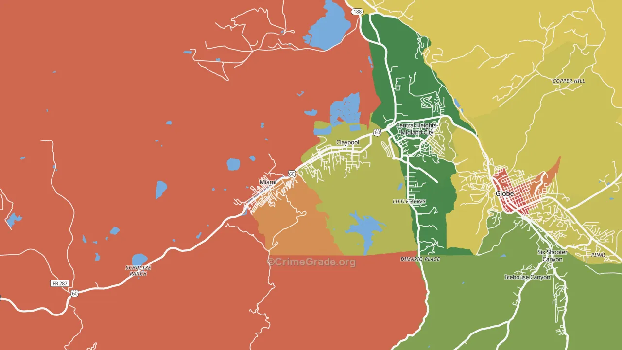 85539, AZ Map of Drug-Related Crime Rates