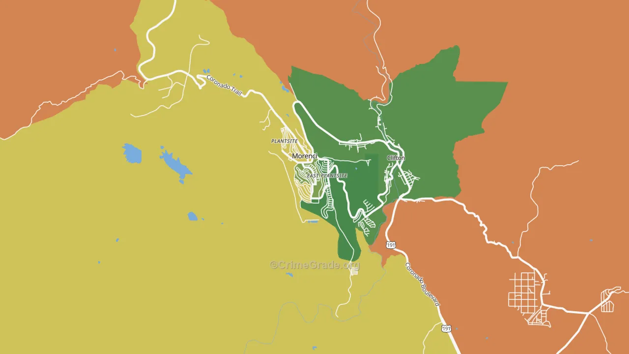 85540, AZ Map of Drug-Related Crime Rates
