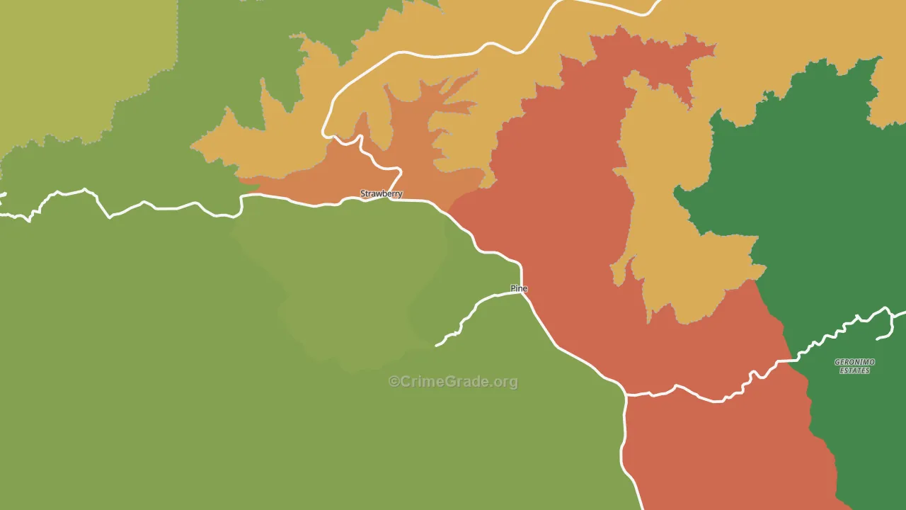 85544, AZ Map of Drug-Related Crime Rates