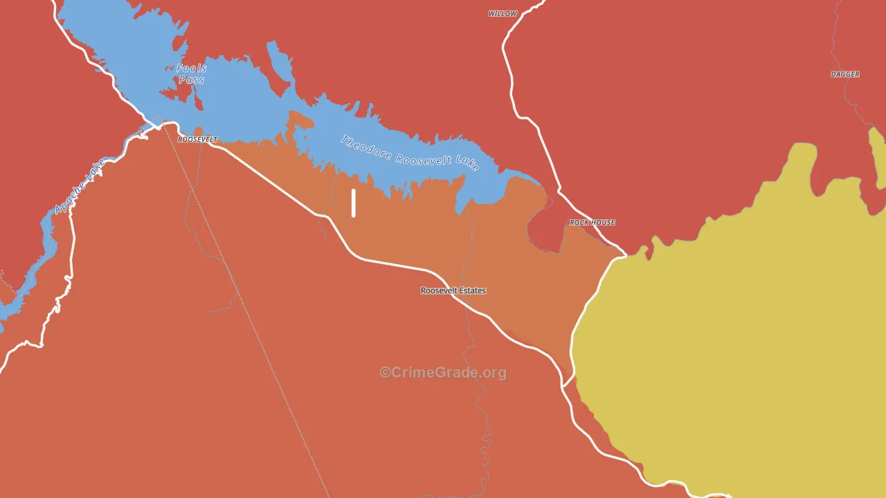 85545, AZ Map of Drug-Related Crime Rates