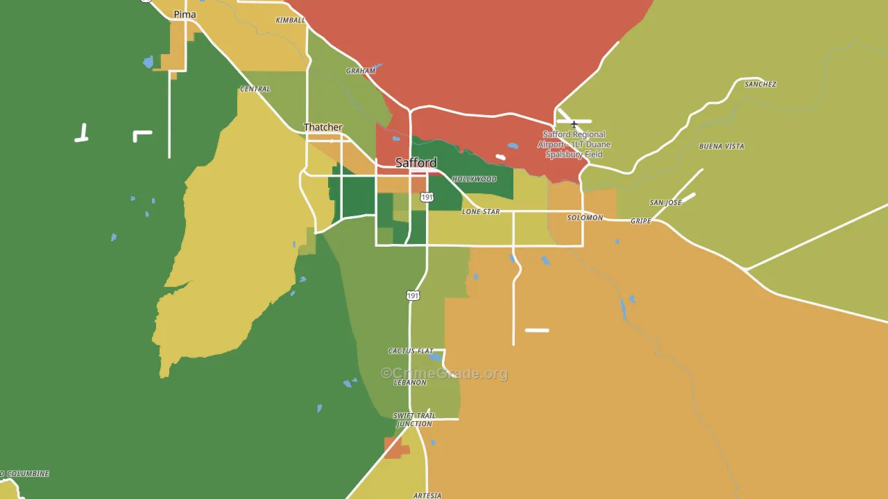 85546, AZ Map of Drug-Related Crime Rates