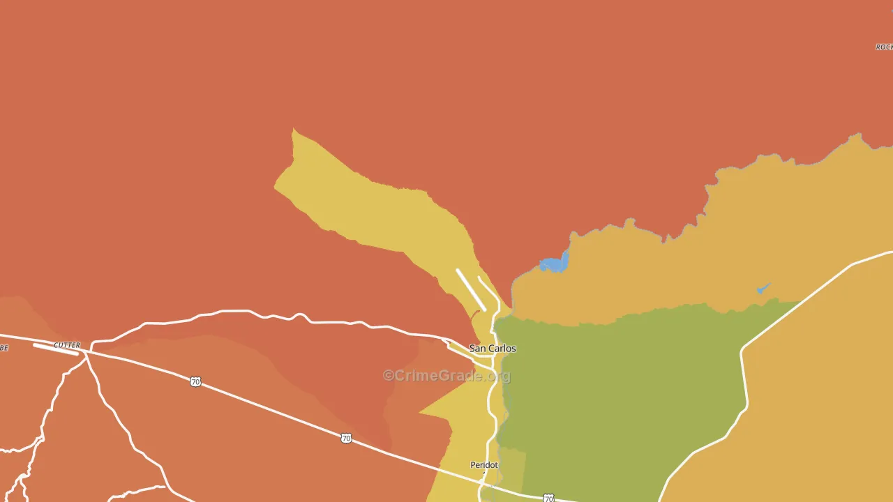 85550, AZ Map of Drug-Related Crime Rates