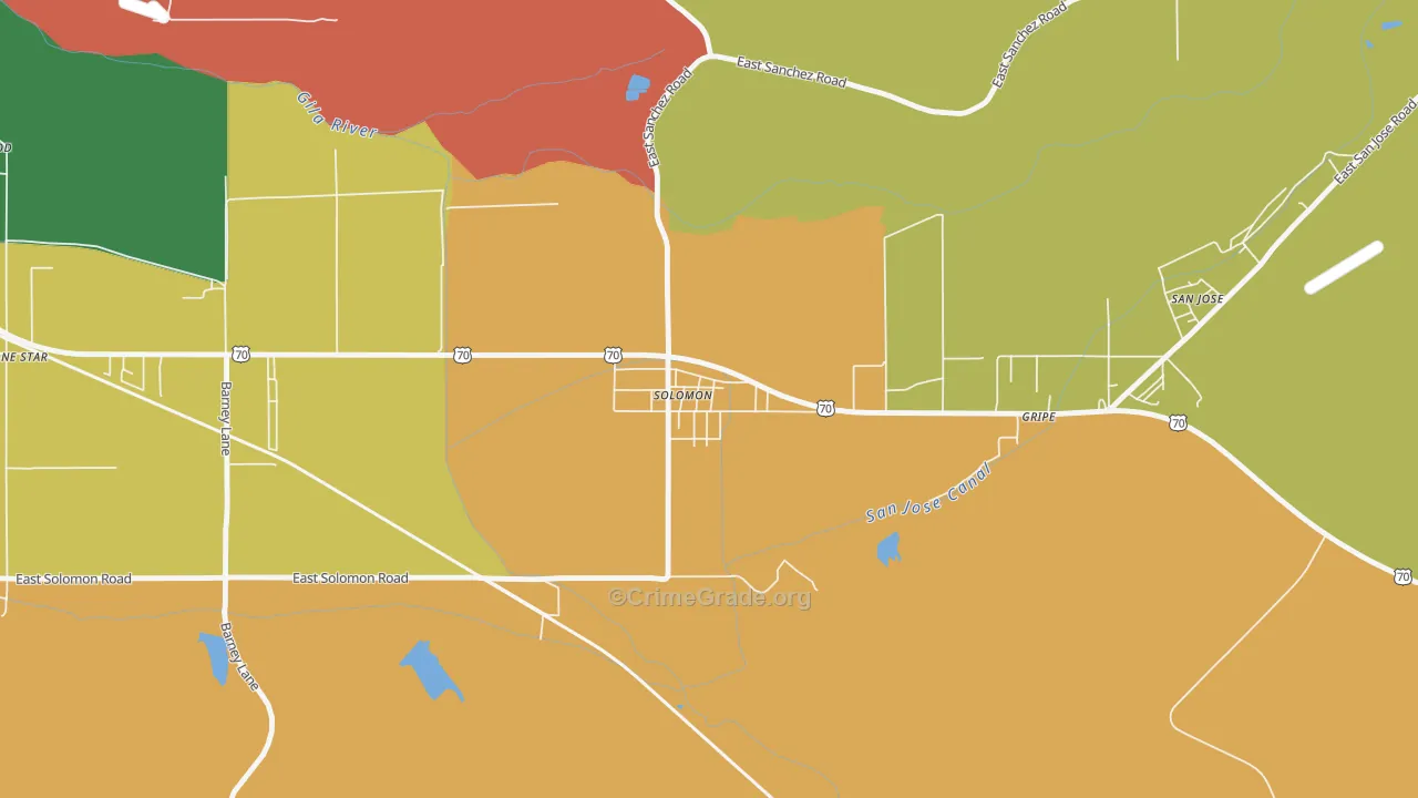 85551, AZ Map of Drug-Related Crime Rates