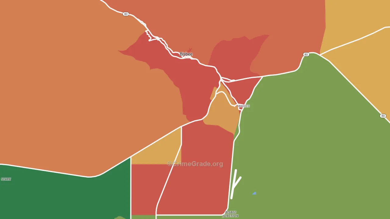 85603, AZ Map of Drug-Related Crime Rates