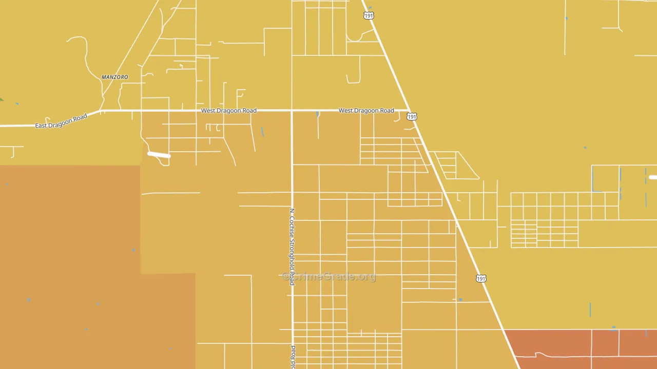 85606, AZ Map of Drug-Related Crime Rates