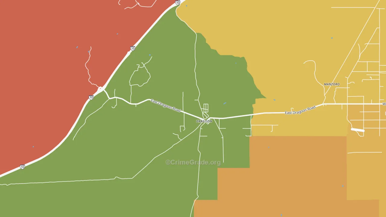 85609, AZ Map of Drug-Related Crime Rates