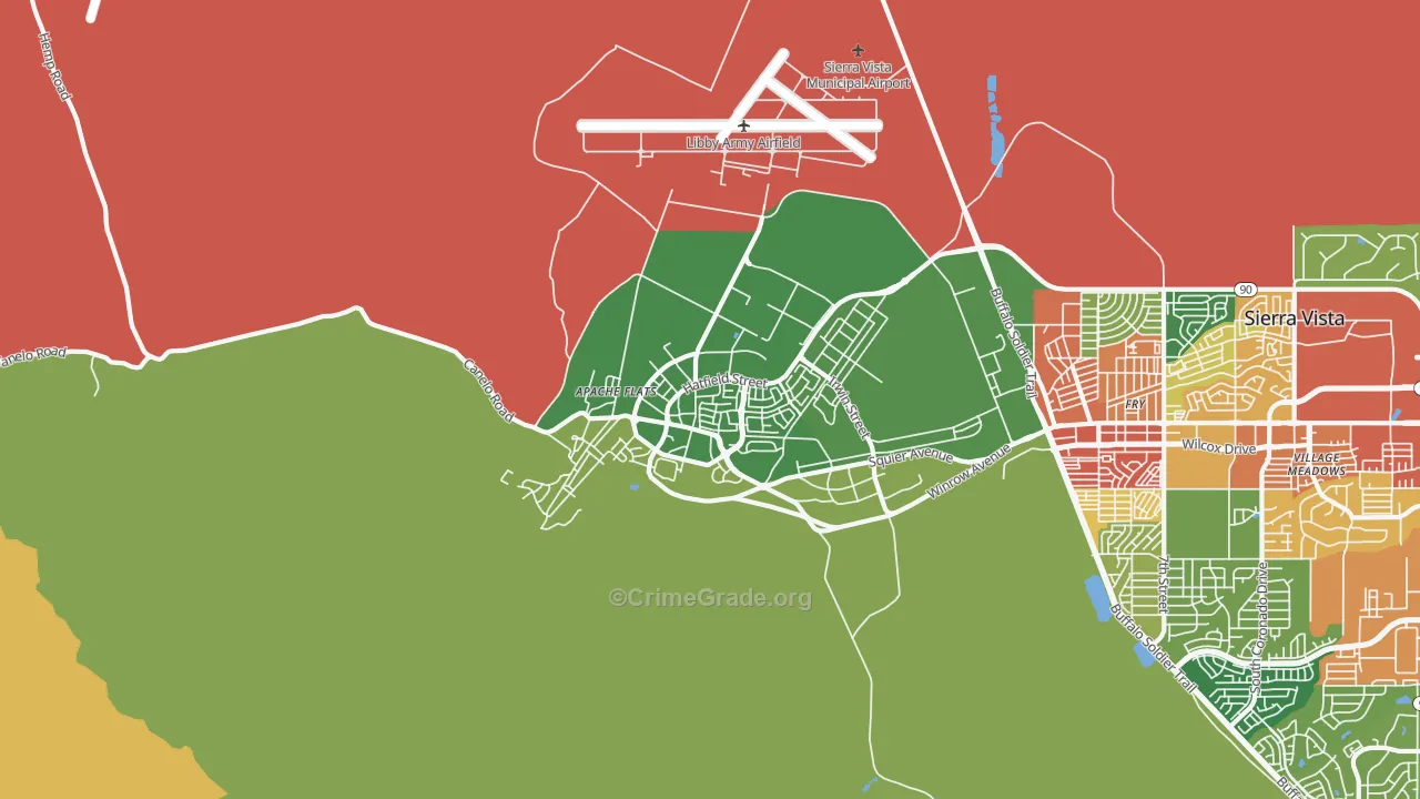 85613, AZ Map of Drug-Related Crime Rates