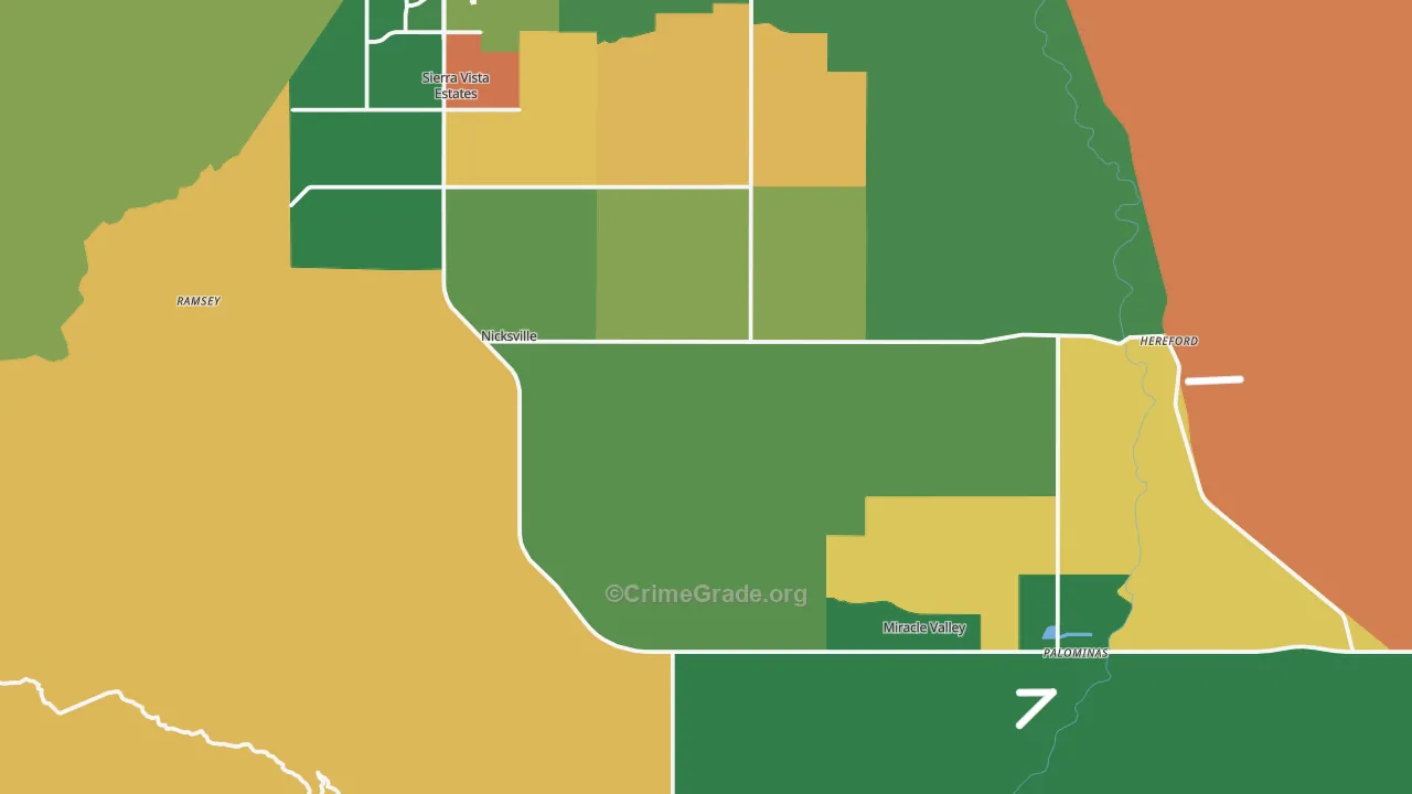 85615, AZ Map of Drug-Related Crime Rates
