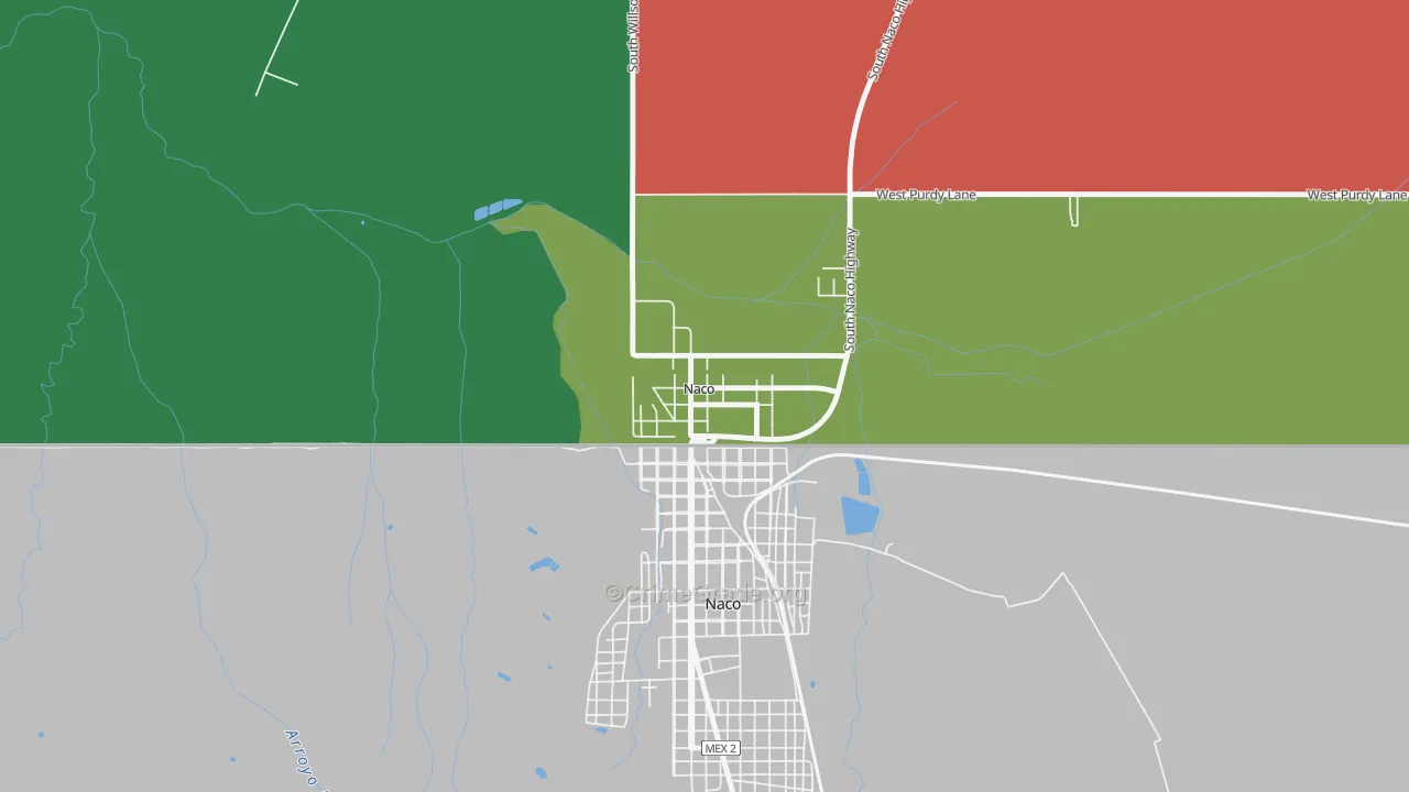 85620, AZ Map of Drug-Related Crime Rates