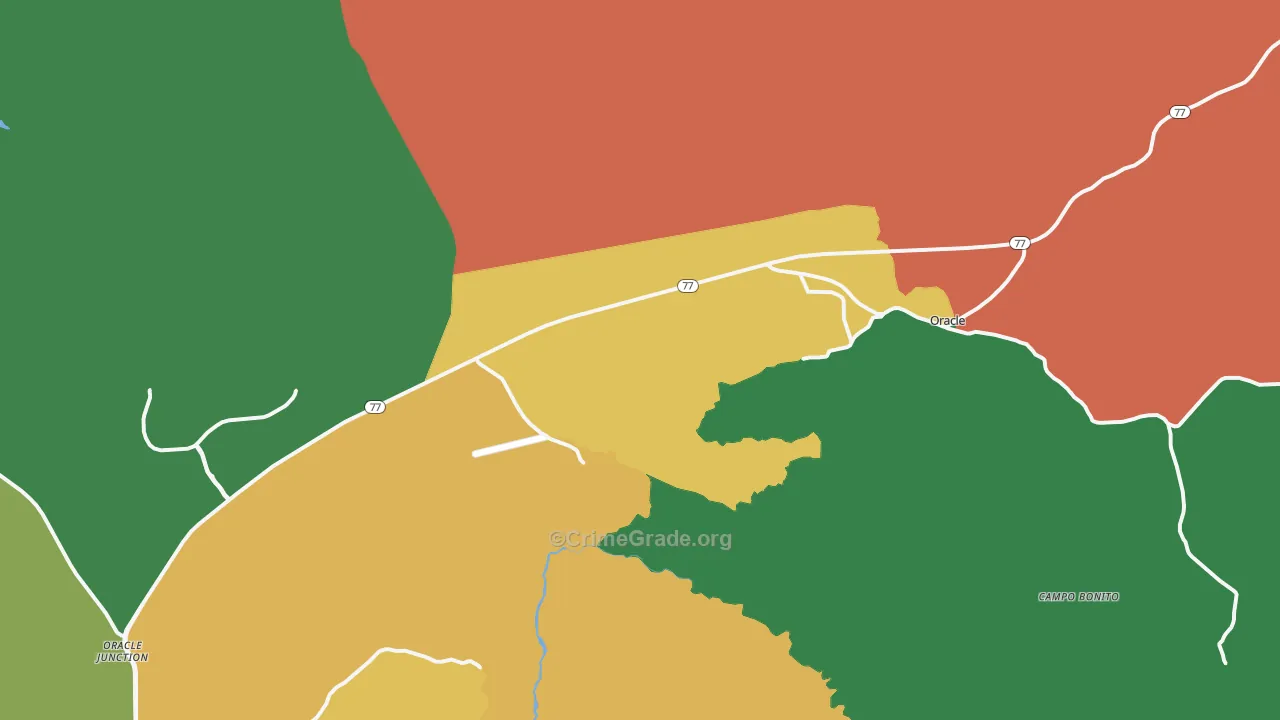 85623, AZ Map of Drug-Related Crime Rates