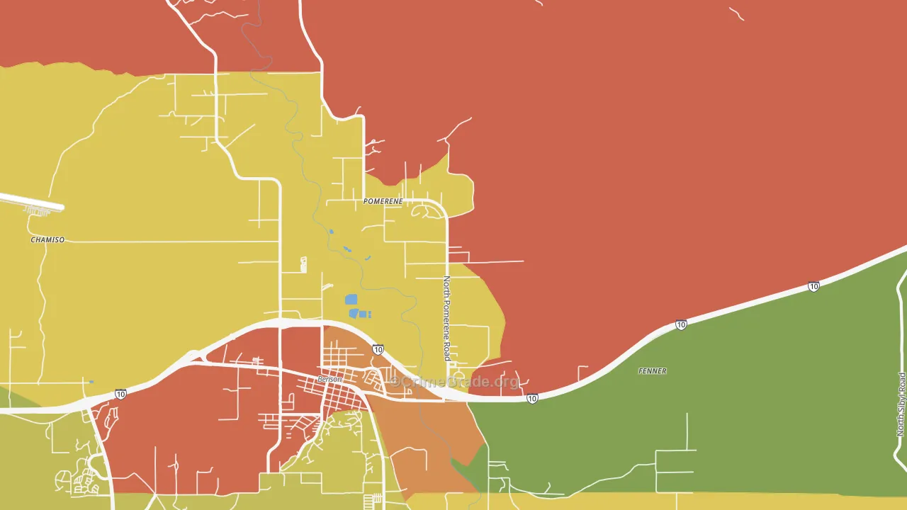 85627, AZ Map of Drug-Related Crime Rates