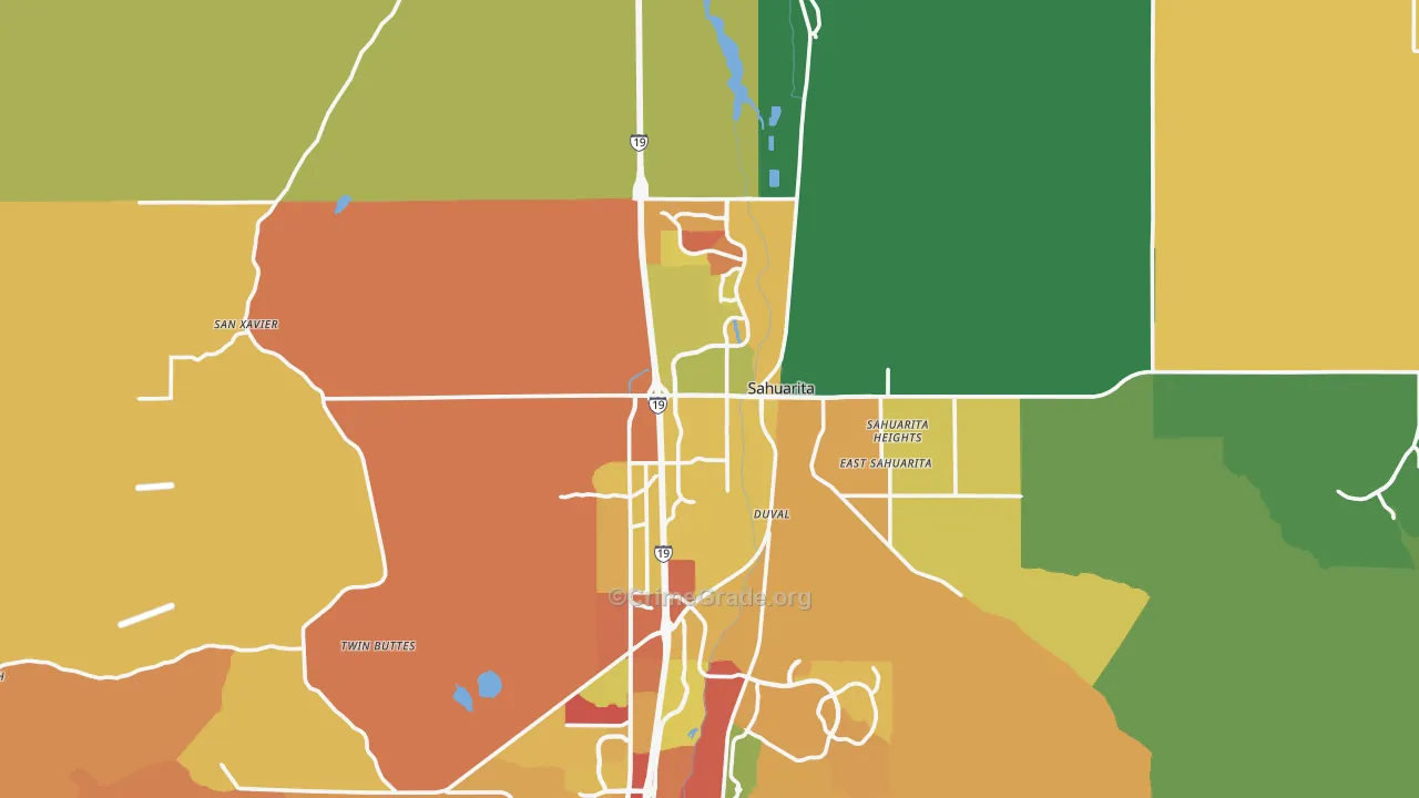 85629, AZ Map of Drug-Related Crime Rates