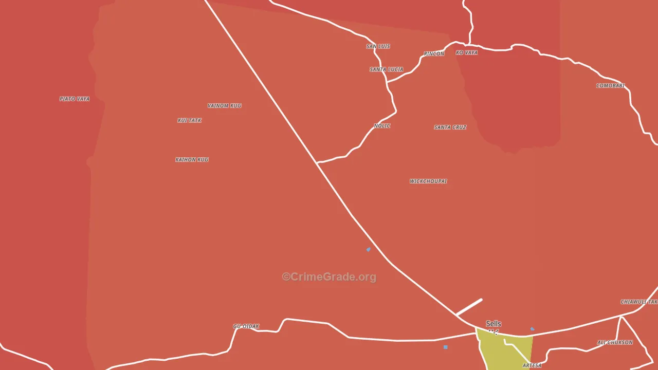 85634, AZ Map of Drug-Related Crime Rates