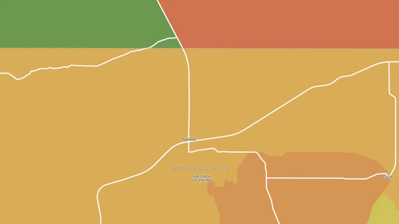 85637, AZ Map of Drug-Related Crime Rates