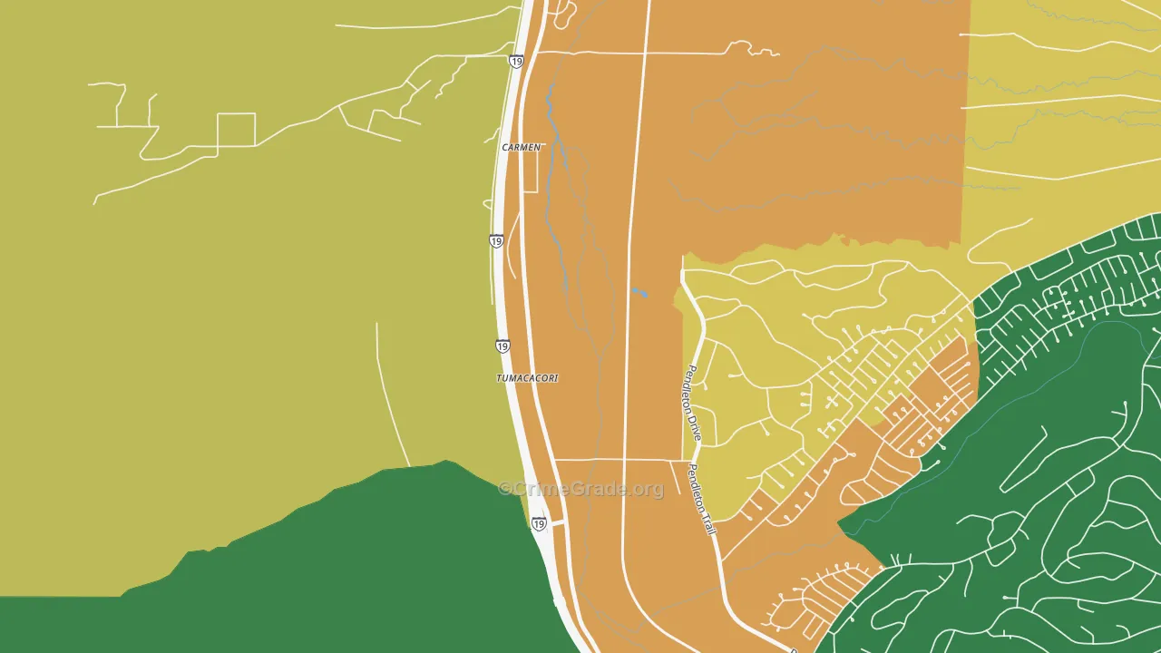 85640, AZ Map of Drug-Related Crime Rates
