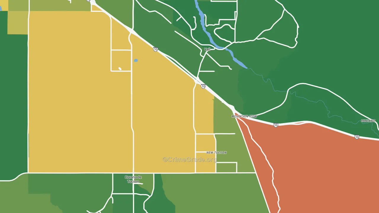 85641, AZ Map of Drug-Related Crime Rates