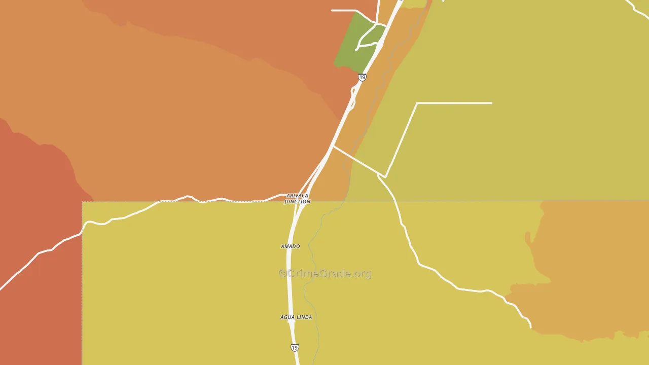 85645, AZ Map of Drug-Related Crime Rates