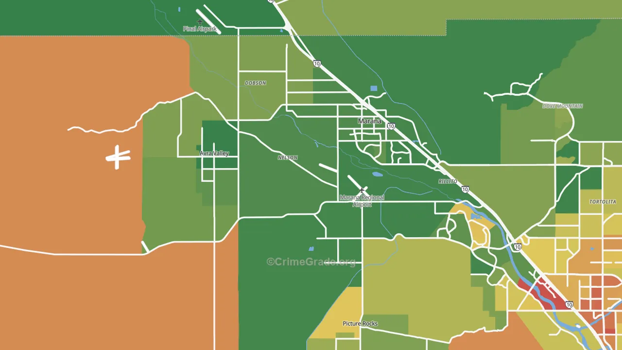 85653, AZ Map of Drug-Related Crime Rates