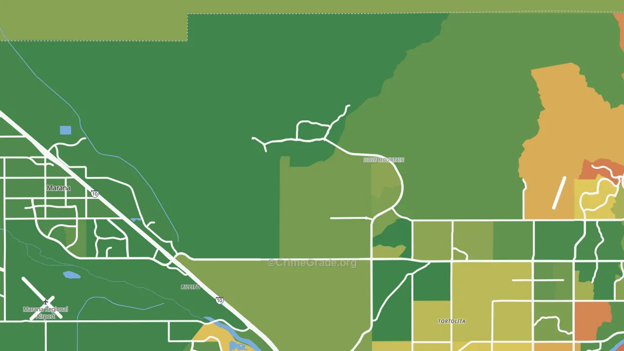 85658, AZ Map of Drug-Related Crime Rates