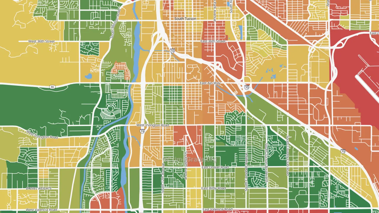 85714, AZ Map of Drug-Related Crime Rates