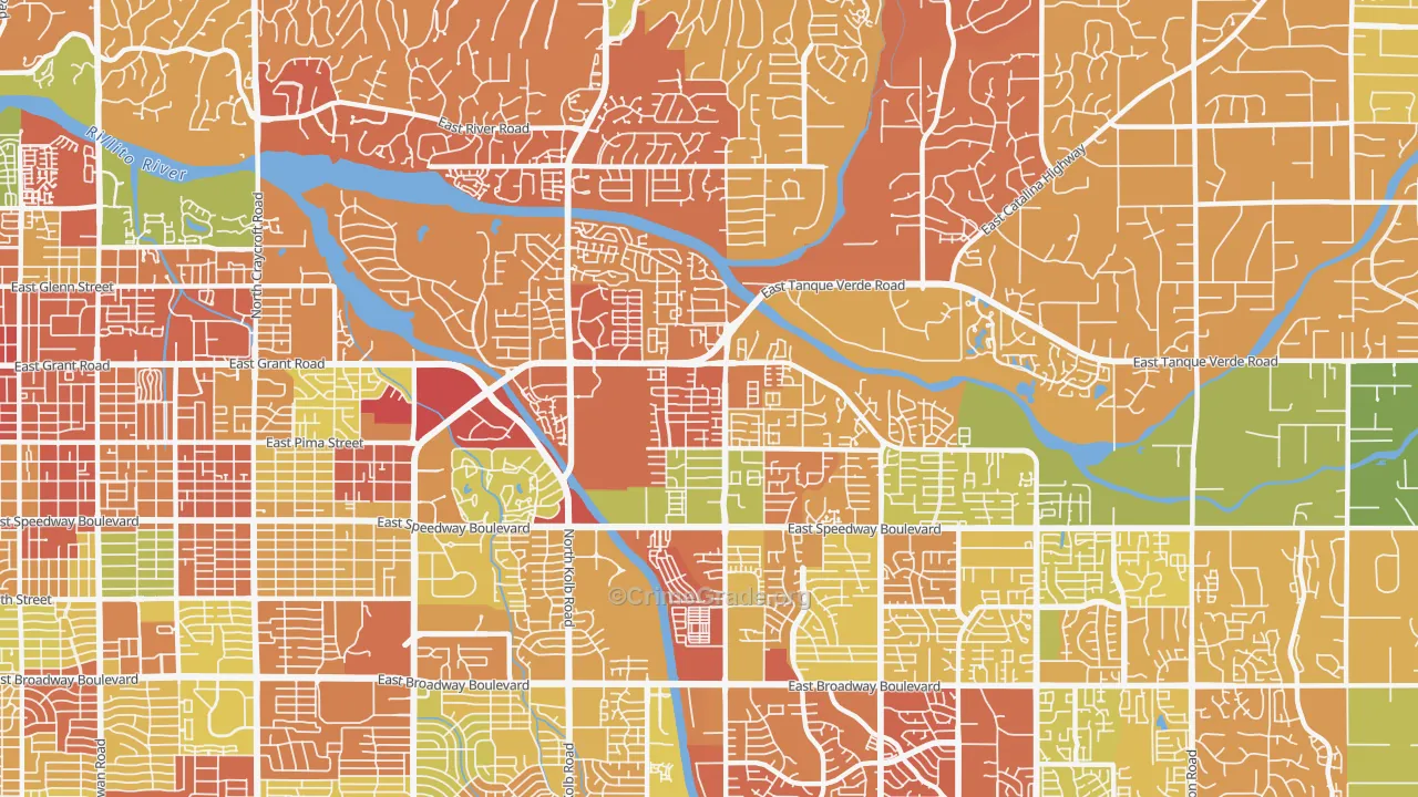 85715, AZ Map of Drug-Related Crime Rates