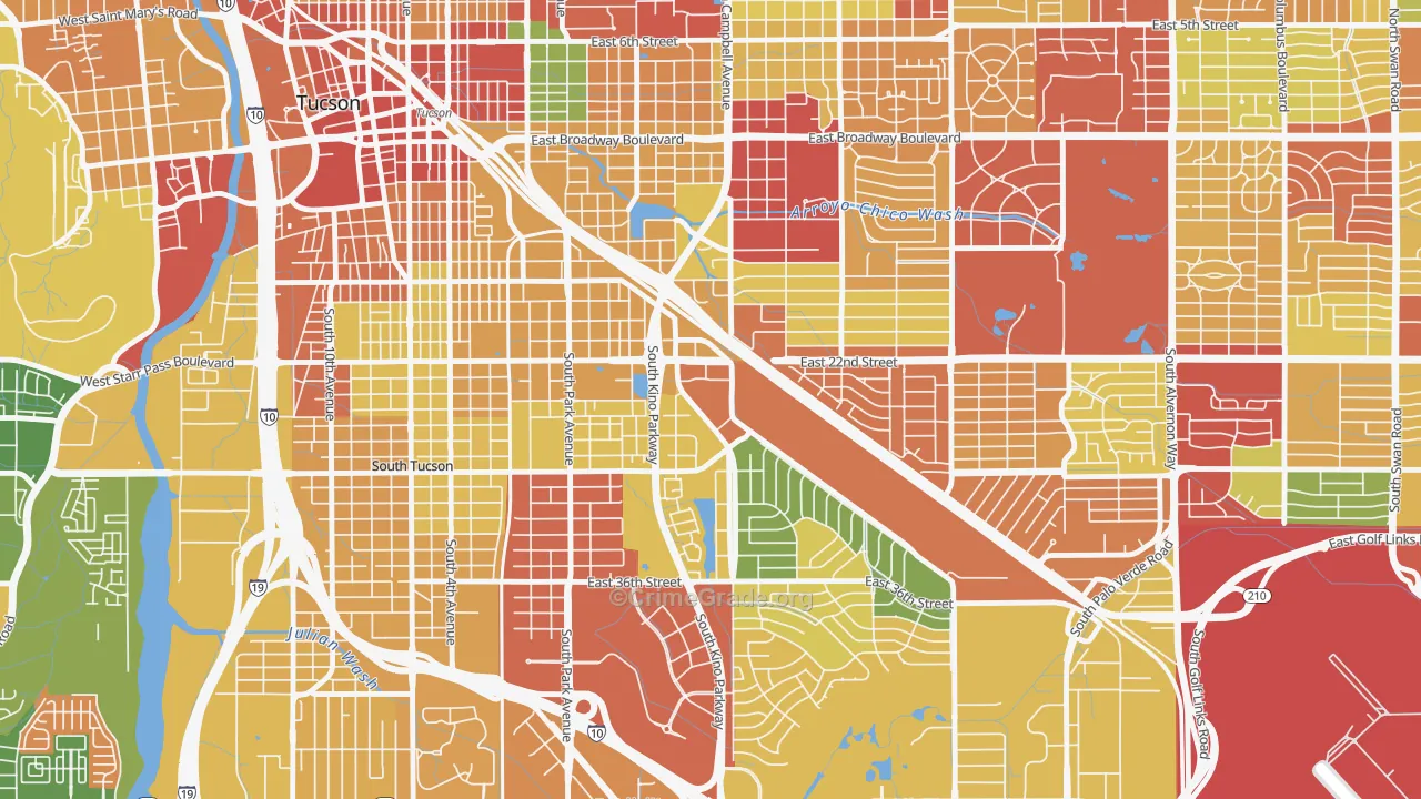 85726, AZ Map of Drug-Related Crime Rates
