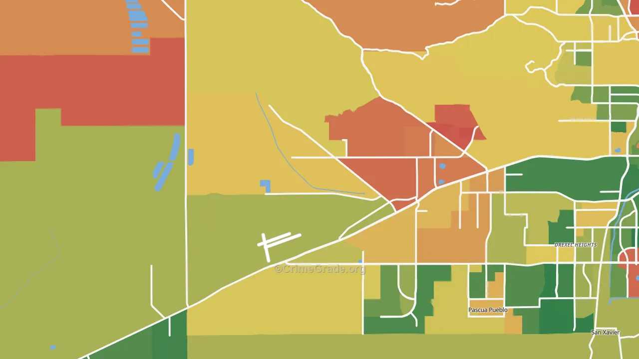 85735, AZ Map of Drug-Related Crime Rates