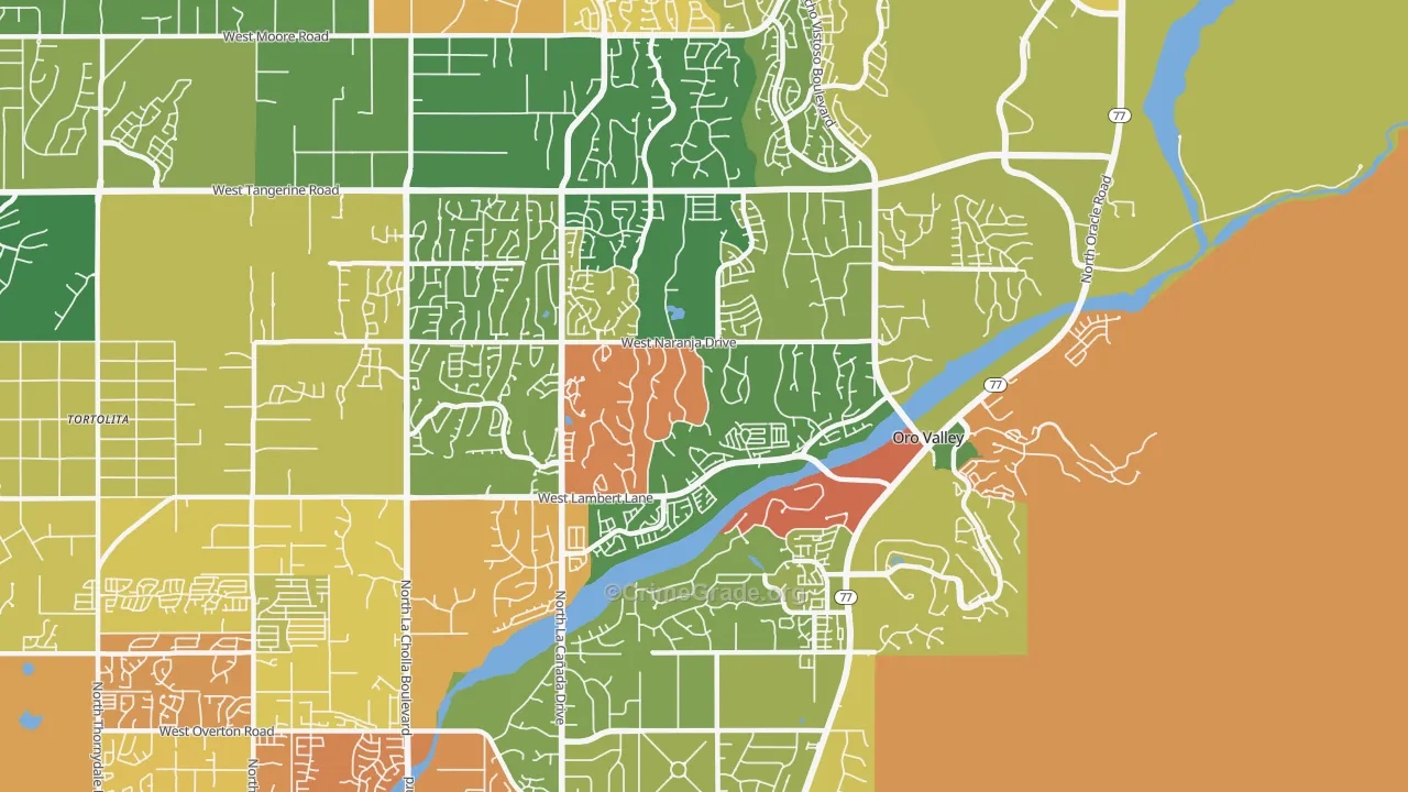 85737, AZ Map of Drug-Related Crime Rates