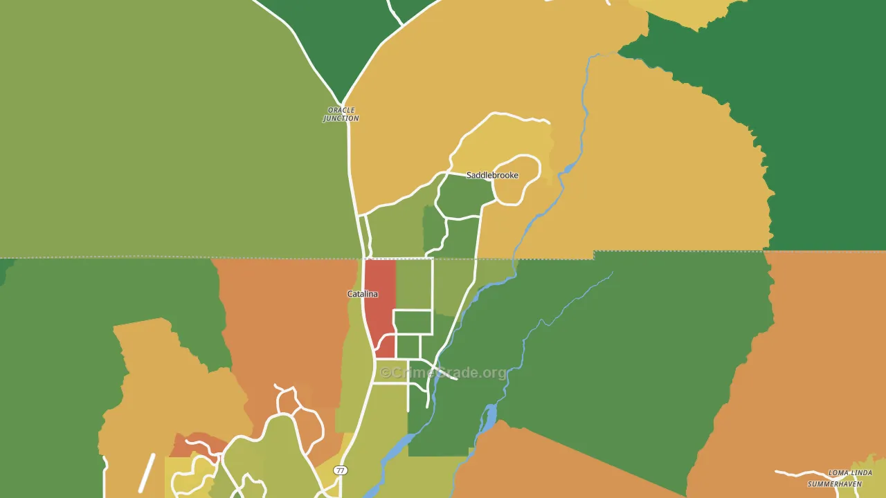 85739, AZ Map of Drug-Related Crime Rates