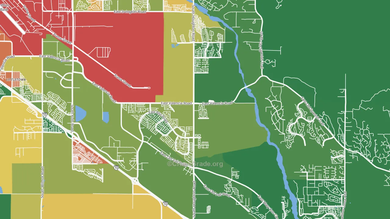 85747, AZ Map of Drug-Related Crime Rates
