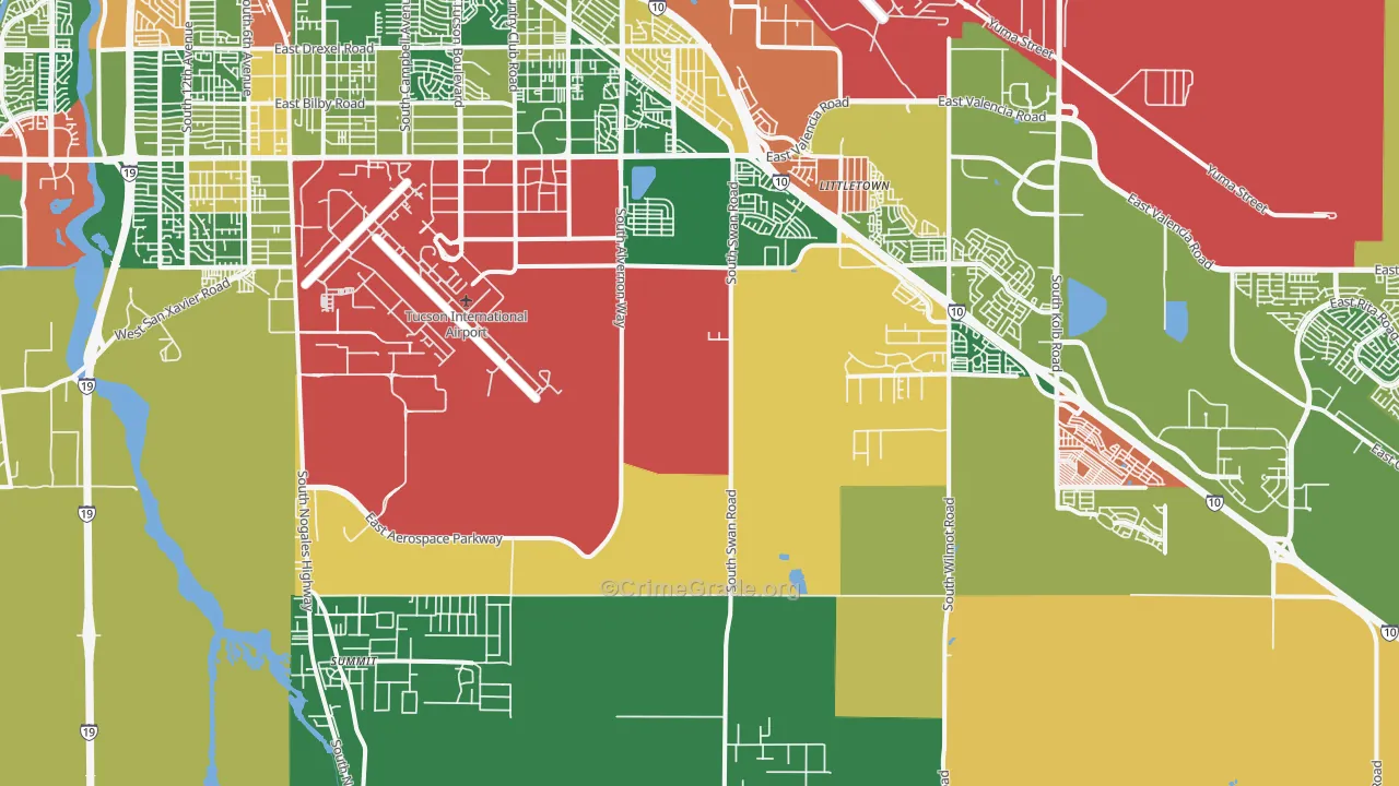 85756, AZ Map of Drug-Related Crime Rates
