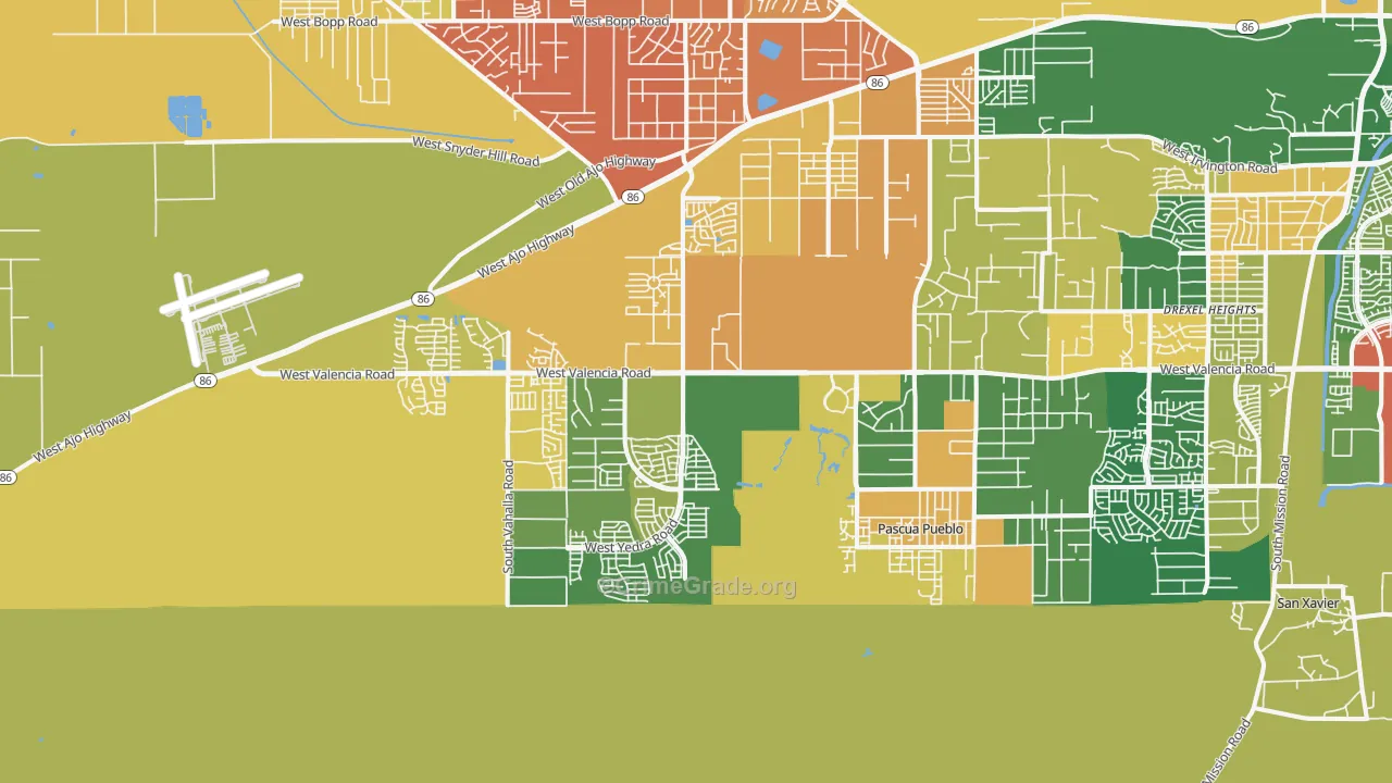 85757, AZ Map of Drug-Related Crime Rates