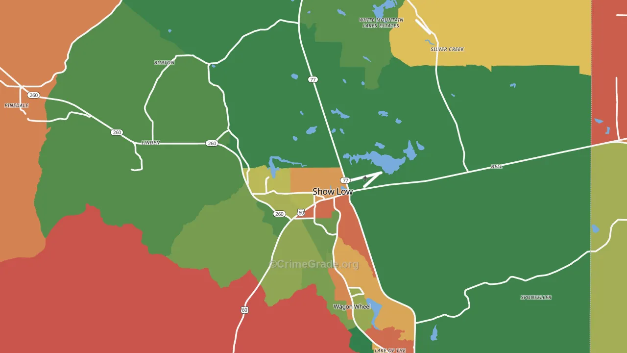 85901, AZ Map of Drug-Related Crime Rates