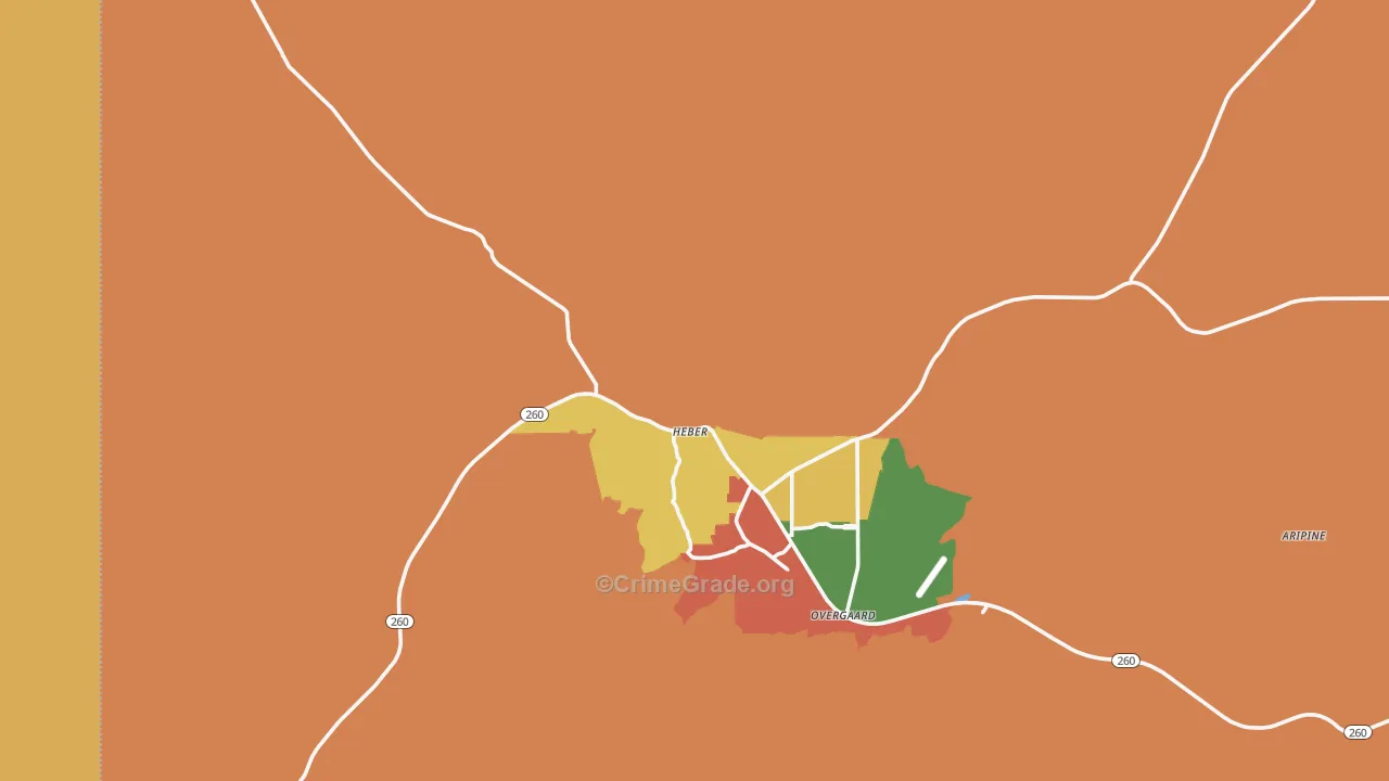 85928, AZ Map of Drug-Related Crime Rates