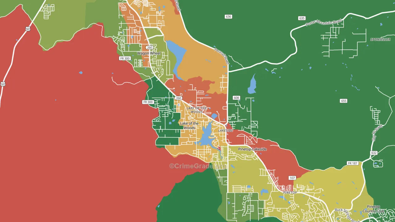 85929, AZ Map of Drug-Related Crime Rates